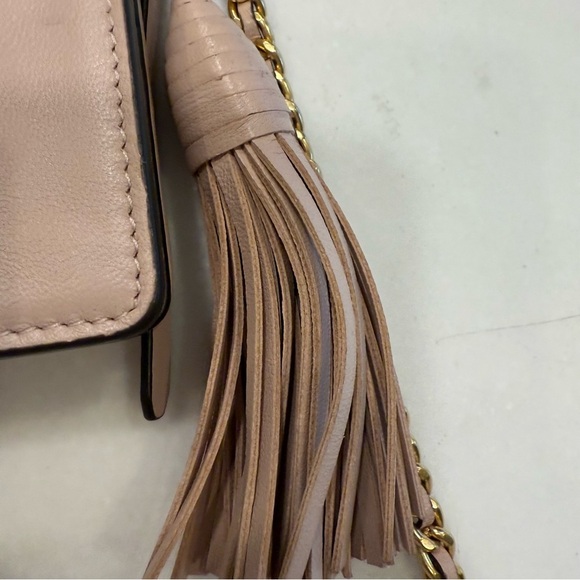 Tory Burch Fleming  Women’s Pale Pink Quilted Leather Crossbody Bag MSRP $348 - Picture 6 of 16